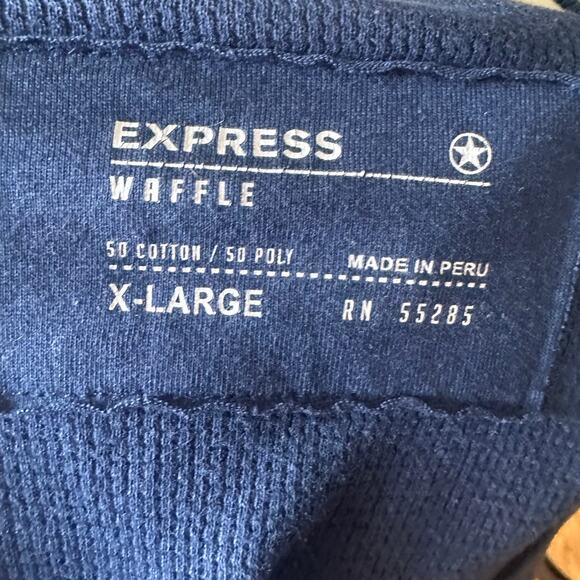 Express Waffle Knit Cotton Blend Pullover – Long Sleeve – Size XL - Picture 6 of 7